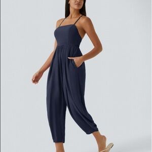 Women's Navy Jumpsuit